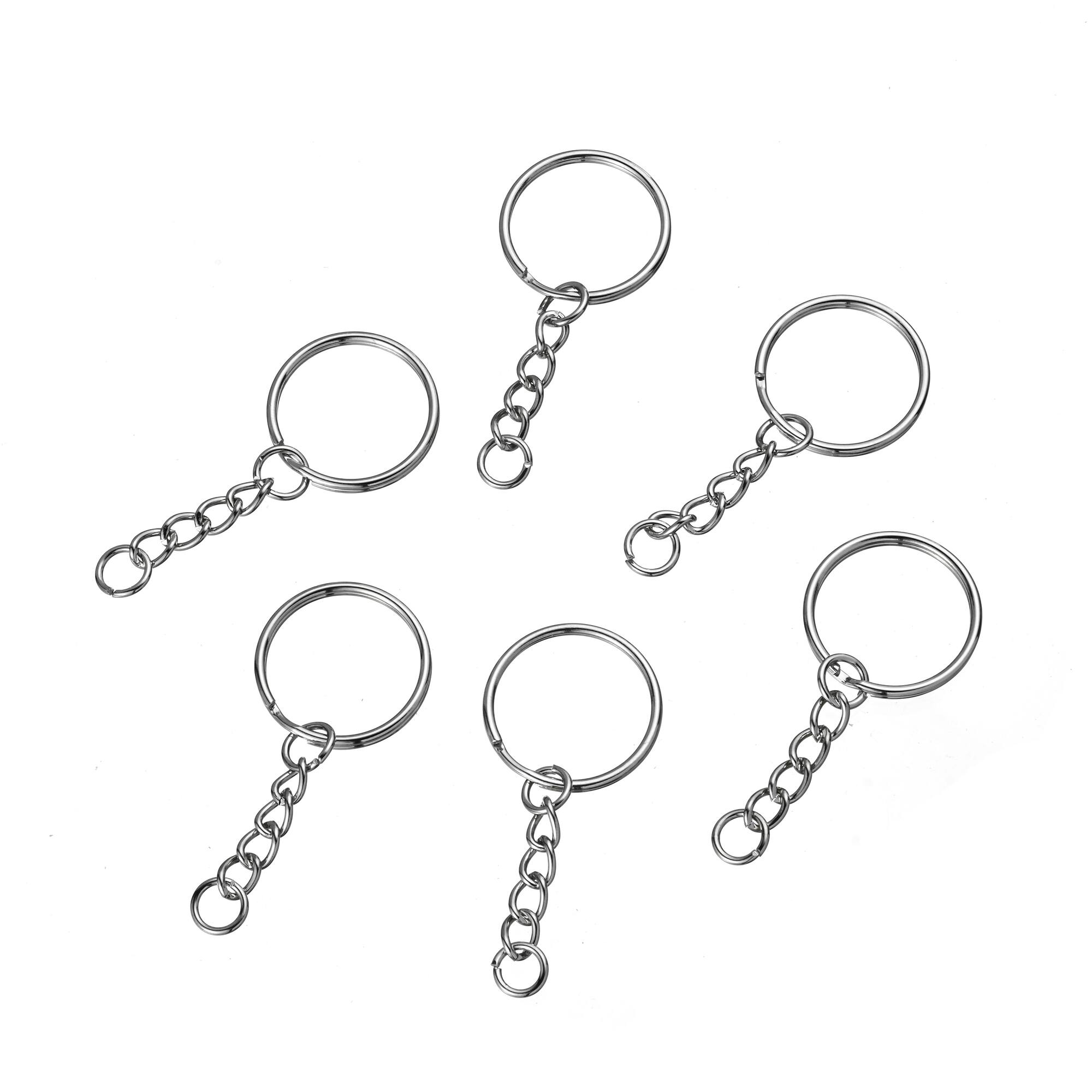 25mm Rhodium Split Keyrings, 50ct. by Bead Landing™